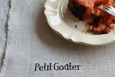 torchons brodés cake à la praline