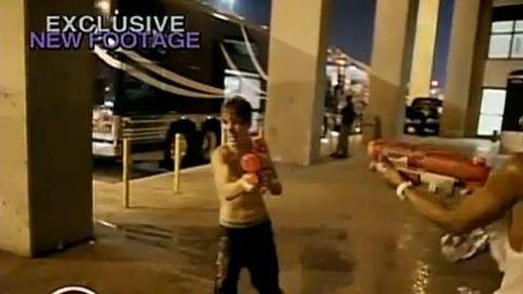 Justin Bieber ... Des scènes inédites de sa bataille d'eau (VIDEO)