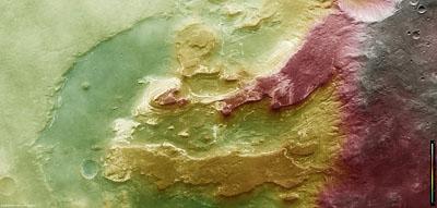 Cratère Terby sur Mars