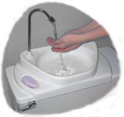 Sink positive - Vue du dispositif sur chasse d'eau