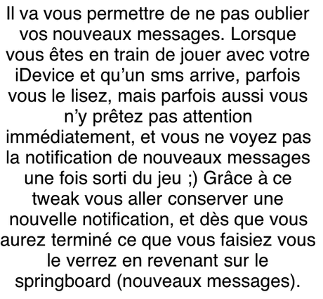 N’oubliez plus vos nouveaux messages avec Keep Text New