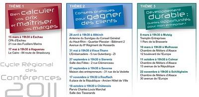 Sur votre agenda : Le Cycle Régional des conférences 2011 de la Chambre de Métiers d'Alsace