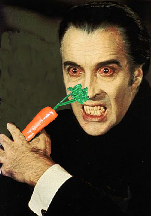 Quand Dracula réclame un régime végétarien pour tous. Cocasserie.