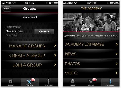 Les Oscars sur iPhone...