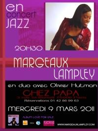 Margeaux Lampley Jazz Duo avec Olivier Hutman - Concert chez papa jazz club paris