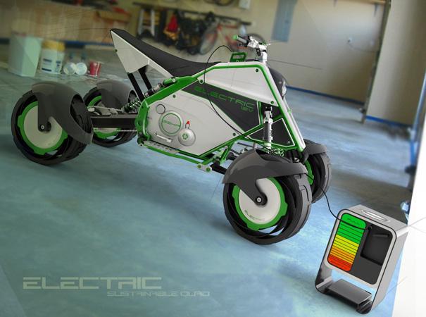 Quad concept de véhicule électrique.