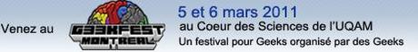 Le Festival Geek de Montréal, les 5 et 6 mars 2011