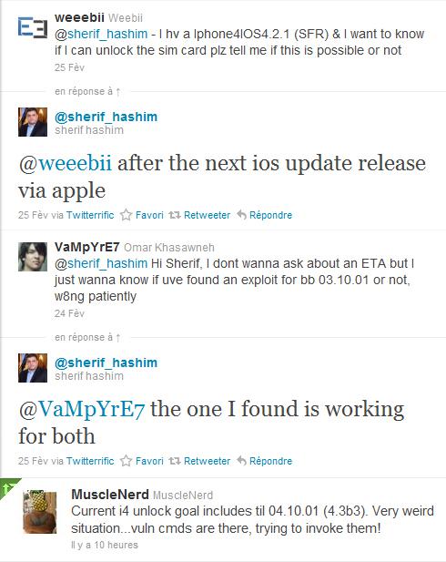 La Dev Team publiera le désimlock de l’iPhone 4 BB 2.10.04/3.10.01/4.10.01 après la sortie de l’iOS 4.3