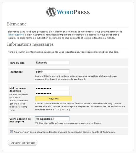 Créer gratuitement un blog WordPress