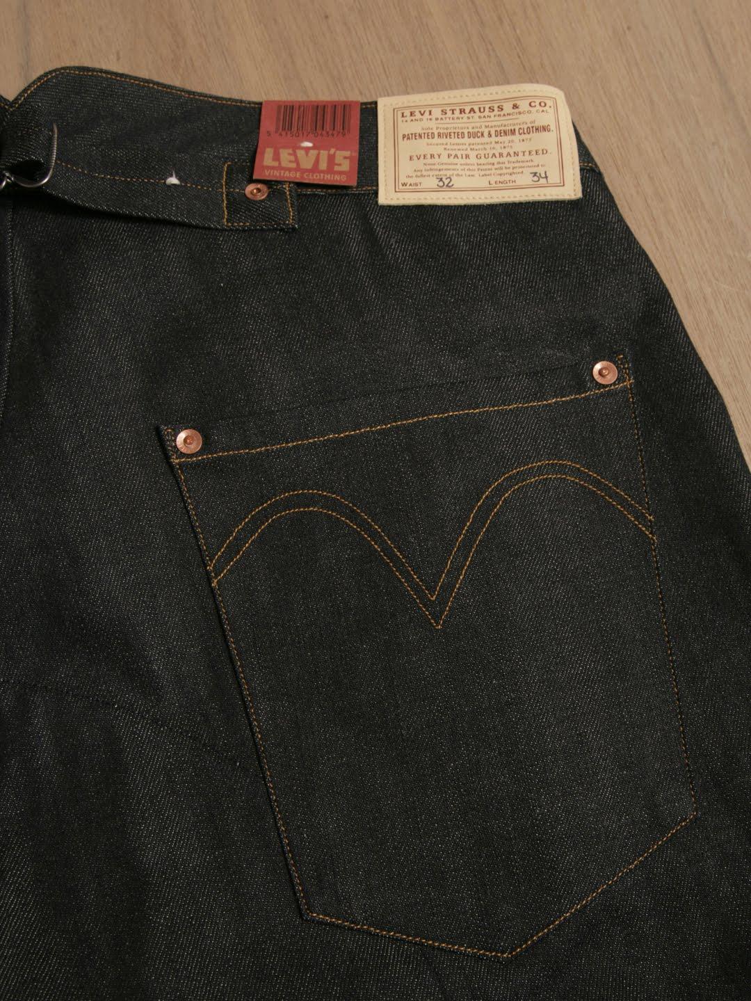 LEVI'S VINTAGE  1878 PANTALOONS JEAN RIGID