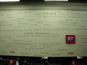 La frise chronologique de la Tate Modern