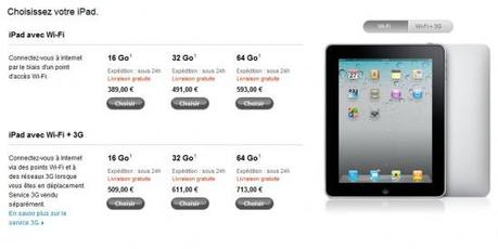 Apple Store : Baisse de prix sur l’iPad première génération, à partir de 389€ !