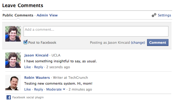 Facebook Rolls Out Overhauled Comments System (Try Them Now On TechCrunch)