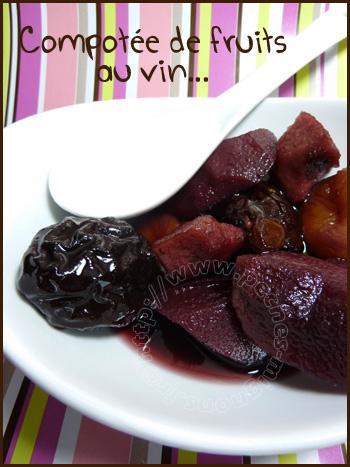 Compotée de fruits au vin