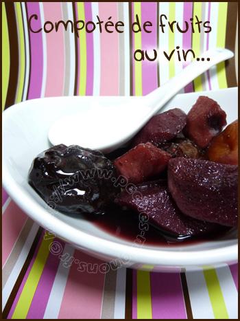 Compotée de fruits au vin