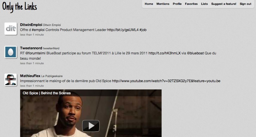 Sur Twitter : les liens et rien que les liens