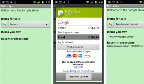 L’achat In-App arrive sur Android de manière officielle