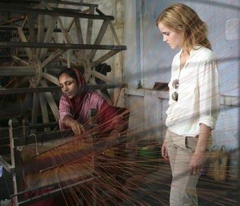 Emma Watson lors de son voyage pour People Tree