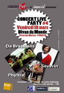 Gagne tes places pour la ConcertLive Party au Divan du Monde (avec Phyltre, Severin et Da Brasilians)