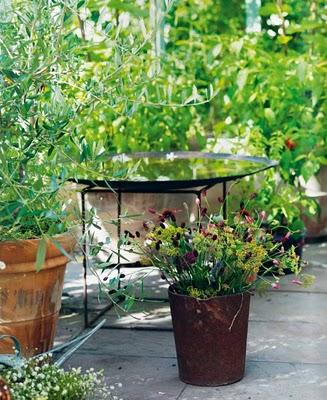 Un salon dans le jardin