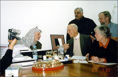 Stéphane Hessel et Yasser Arafat