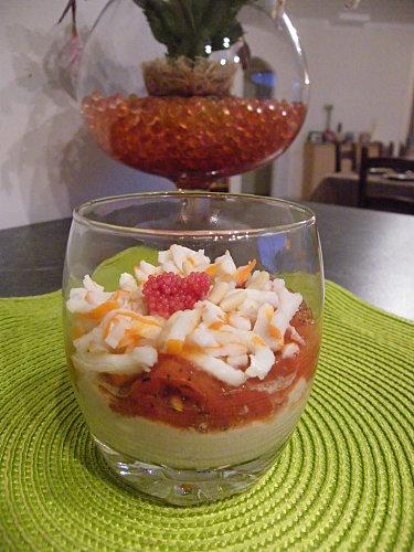 Verrine mouuse thon tomates