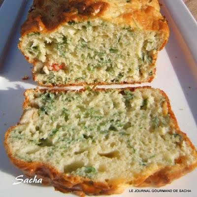 Cake aux écrevisses St Jacques et roquette