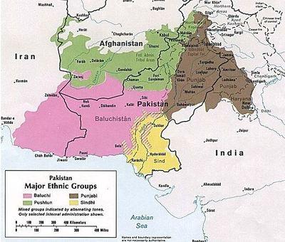 Région du Baloutchistan en rose (c) Wikipedia