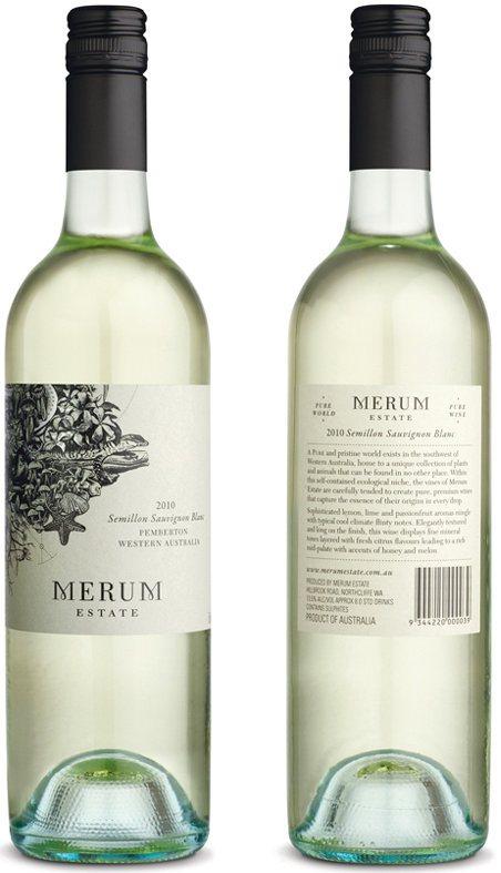 Un packaging de bouteilles de vin en noir et blanc, très élégant et “dessiné”