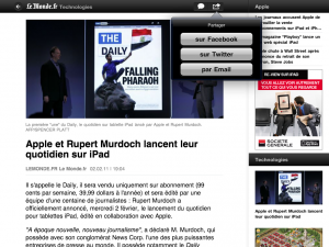Le Monde débarque sur l’iPad