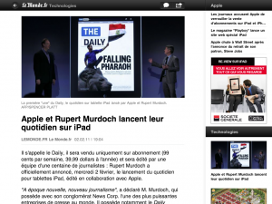 Le Monde débarque sur l’iPad