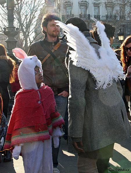 Carnaval de Paris - ange et lapin