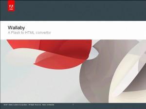 Adobe annonce Wallaby un portage Flash vers HTML5