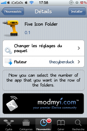 Five Icon Folder : définissez le nombre d’icônes alignés dans vos dossiers