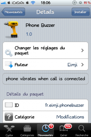 Phone Buzzer : Faite vibrer vos iPhones lors d’un appel sortant