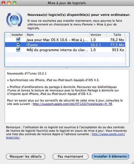 iTunes 10.2.1 disponible au téléchargement