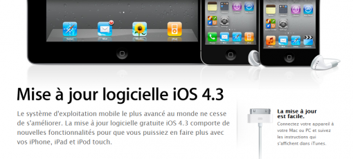 L’iOS 4.3 est disponible au téléchargement !!!
