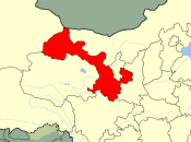 Gansu, région couleur terre entre Bouddhisme Islam