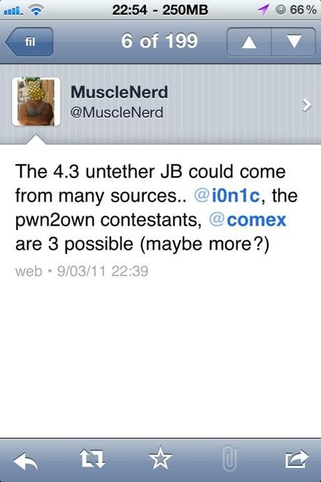 Le jailbreak de l’iOS 4.3 peut arriver de plusieurs sources !