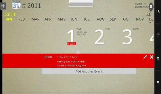 calendar nook color 560x328 Comment installer les applications de lAdam sur votre tablette Android