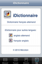screen iDictionnaire allemand