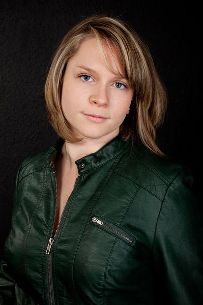 portrait studio veste cuir