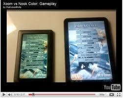 nook vs nook gameplay Test de jeu: Motorola Xoom vs Nook Color