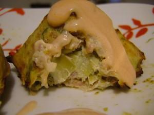 Volcan de poireaux et sa lave