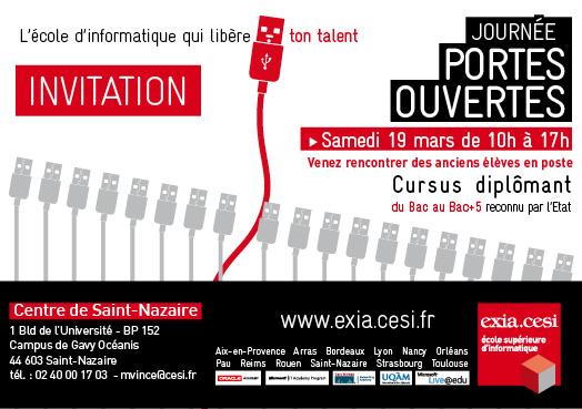 Journées portes ouvertes Ecole informatique exia.cesi Saint Nazaire