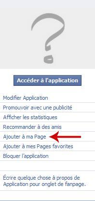 Ajouter l'onglet de l'application à votre page fans