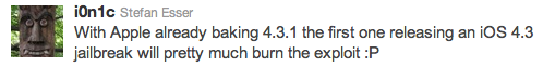 Jailbreak iOS 4.3 untethered : Attente de l’iOS 4.3.1