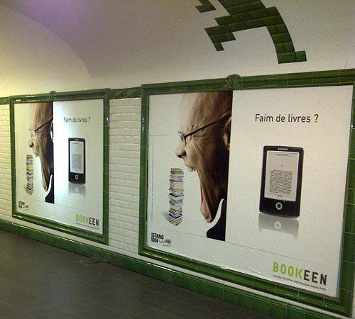 Bookeen fait sa pub dans le métro