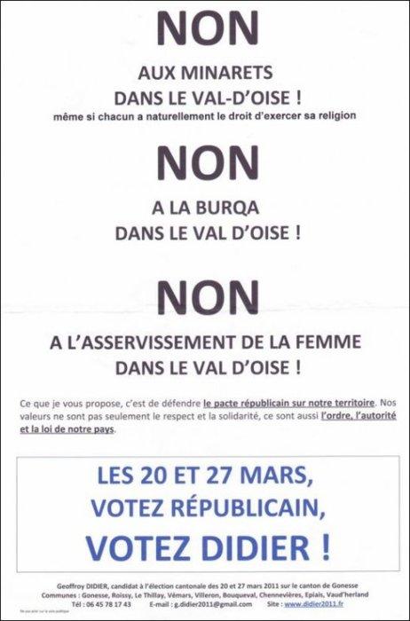 Bonjour la droite : l’incroyable affiche du candidat UMP Geoffroy Didier