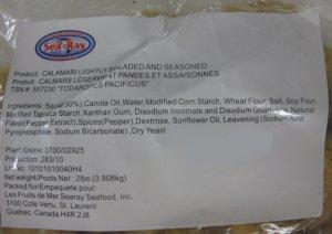 Calmars legerment panees et assaisonnes